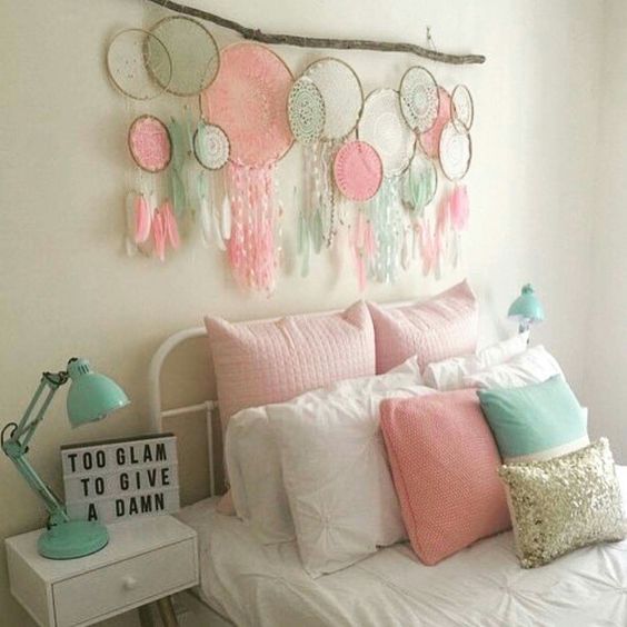Acchiappasogni Viola Con Stelle E Luna – Decorazione Murale In Macramè Boho Per Camera Da Letto, Ragazze E Adolescenti - 2