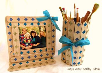 Фоторамка з паличок для морозива