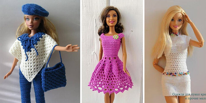 Сучасне в'язане вбрання для Barbie: 30 красивих комплектів