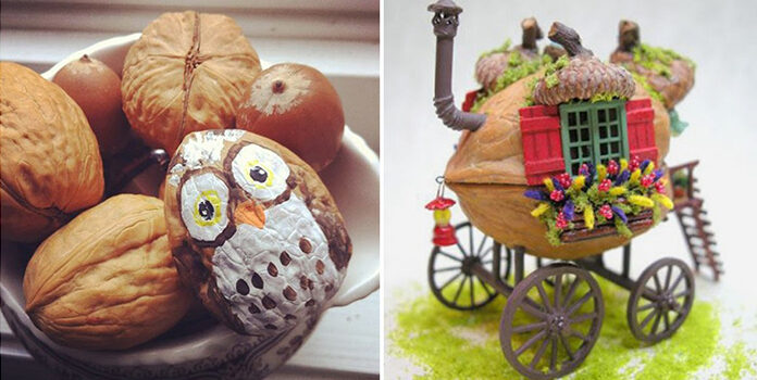 20 ідей для творчості з горіхової шкарлупи