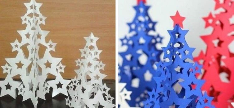3D ялинка з паперу