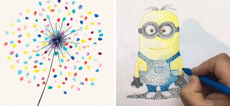 Техніка "pointillism" в дитячій творчості