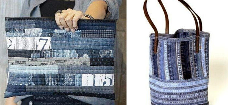 Стильні сумки із старих джинсових речей